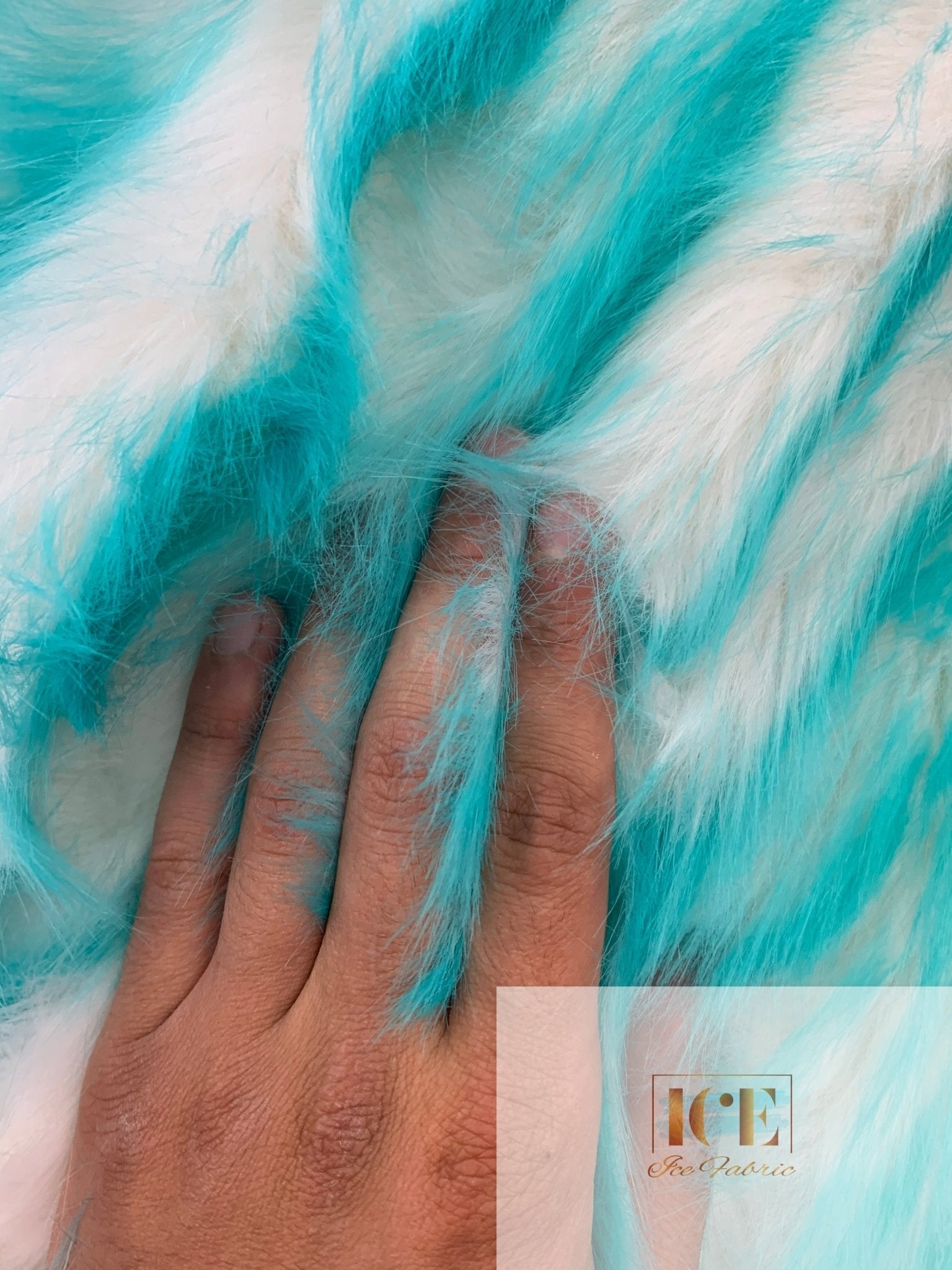 Canadian Fox 2 Tone Shaggy Long Pile Faux Fur Fabric For Blankets, Costumes, Bed SpreadICEFABRICICE FABRICSAquaBy The Yard (60 inches Wide)Canadian Fox 2 Tone Shaggy Long Pile Faux Fur Fabric For Blankets, Costumes, Bed Spread ICEFABRIC Aqua