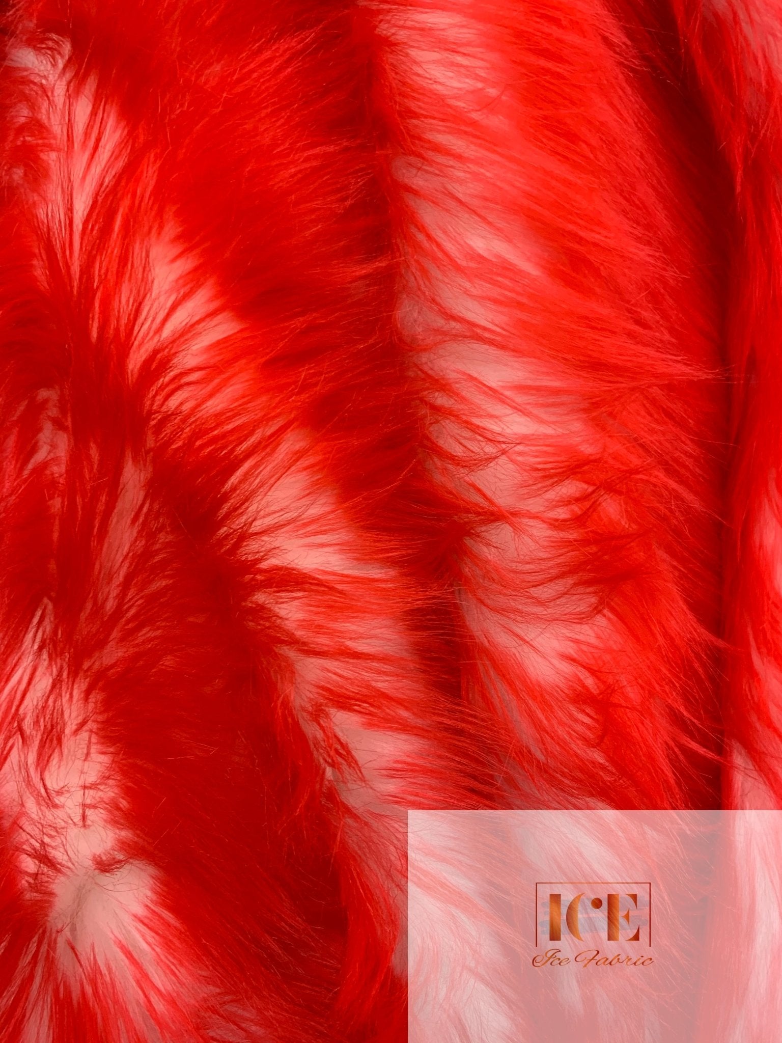 Canadian Fox 2 Tone Shaggy Long Pile Faux Fur Fabric For Blankets, Costumes, Bed SpreadICEFABRICICE FABRICSRed WhiteBy The Yard (60 inches Wide)Canadian Fox 2 Tone Shaggy Long Pile Faux Fur Fabric For Blankets, Costumes, Bed Spread ICEFABRIC Red