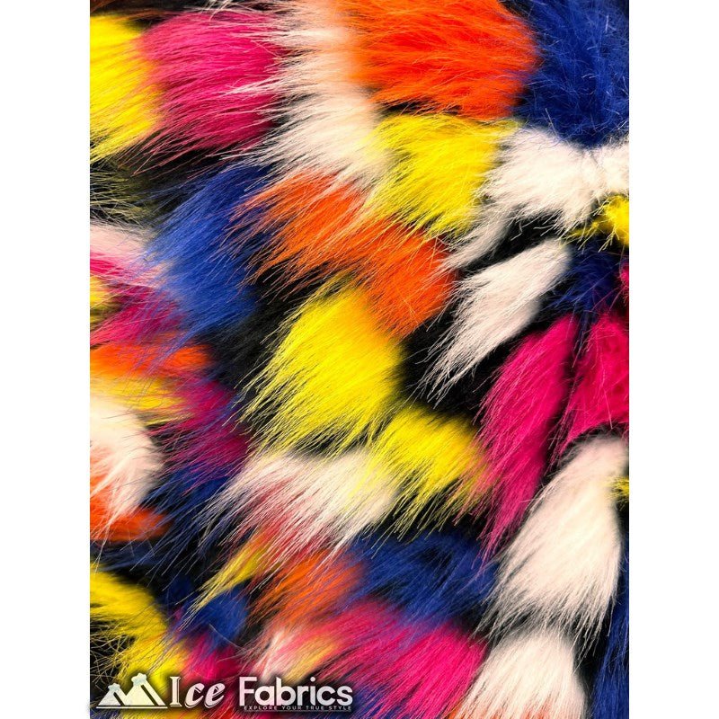 Canadian multi color Faux Fur Fabric By The YardICE FABRICSICE FABRICSBy The Yard (60" Wide)Long Pile (2.5” long)Neon Orange - PinkCanadian multi color Faux Fur Fabric By The Yard ICE FABRICS Neon Orange - Pink