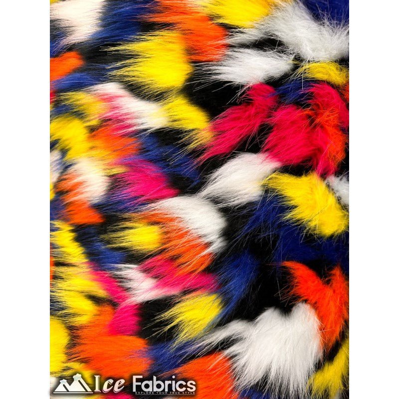 Canadian multi color Faux Fur Fabric By The YardICE FABRICSICE FABRICSBy The Yard (60" Wide)Long Pile (2.5” long)Neon Orange - PinkCanadian multi color Faux Fur Fabric By The Yard ICE FABRICS Neon Orange - Pink