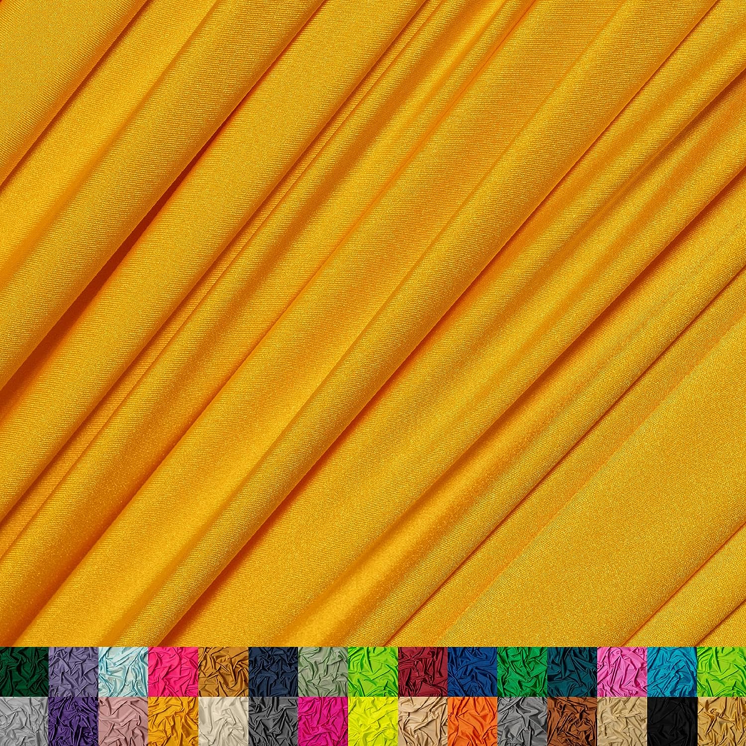 Canary Yellow Luxury Nylon Spandex Fabric By The YardICE FABRICSICE FABRICSBy The Yard (58" Width)Canary Yellow Luxury Nylon Spandex Fabric By The Yard ICE FABRICS