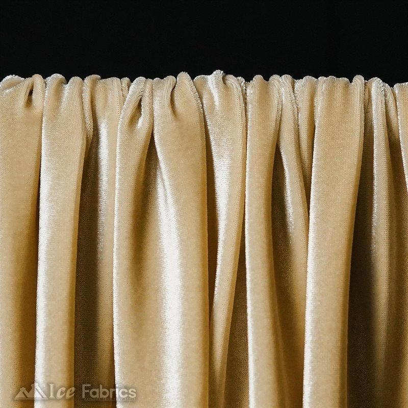 Champagne Wholesale Velvet Fabric Stretch | 60" WideICE FABRICSICE FABRICS20 Yards ChampagneChampagne Wholesale Velvet Fabric Stretch | 60" Wide