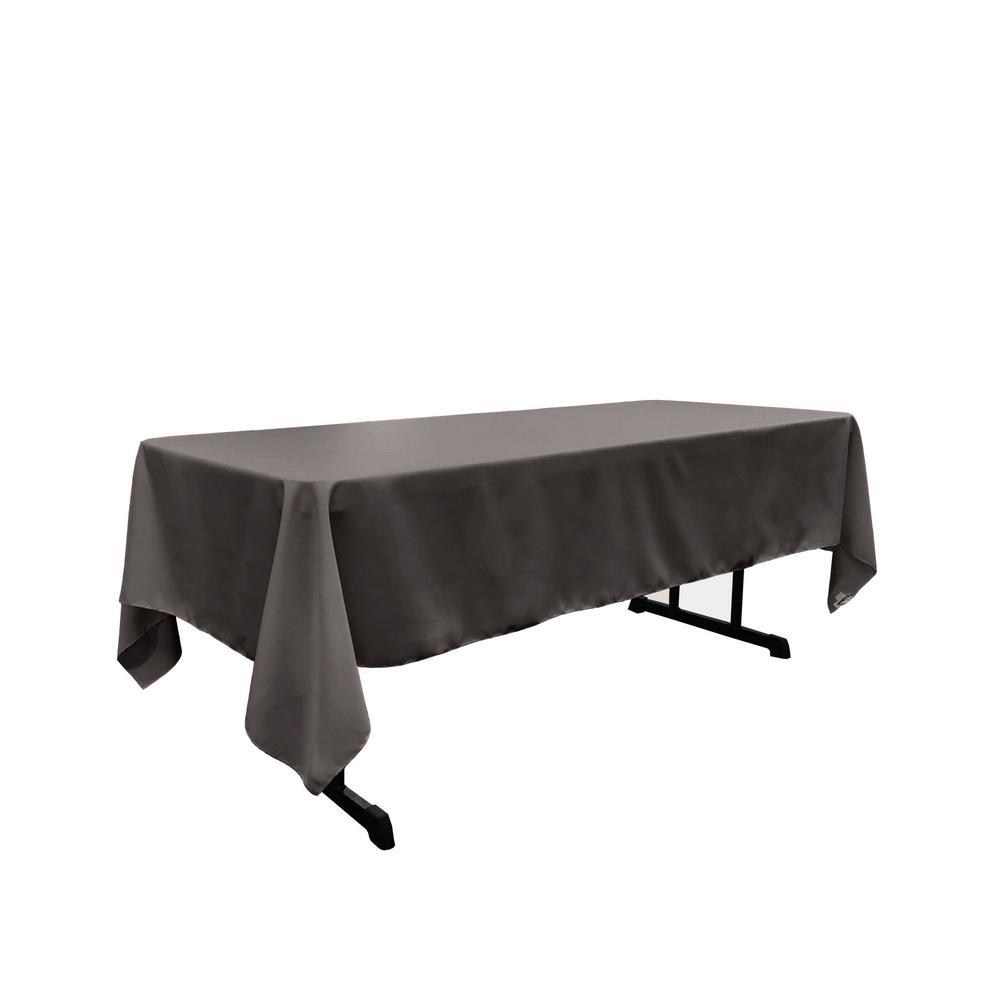 Charcoal 100% Polyester Rectangular Tablecloth 60 x 108"ICE FABRICSICE FABRICS1Charcoal 100% Polyester Rectangular Tablecloth 60 x 108" ICE FABRICS