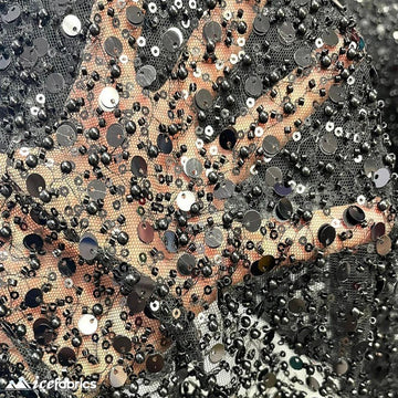Classic All Over Beaded Sequin Bridal Fabric