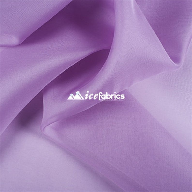 Crystal Sheer Organza Fabric By The Roll (100 Yards) 25 ColorsICEFABRICICE FABRICSLavenderBy The Roll (60" Wide)Crystal Sheer Organza Fabric By The Roll (100 Yards) 25 Colors ICEFABRIC Lavender