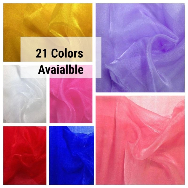 Crystal Sheer Organza Fabric -By The Yard- Wholesale Price
