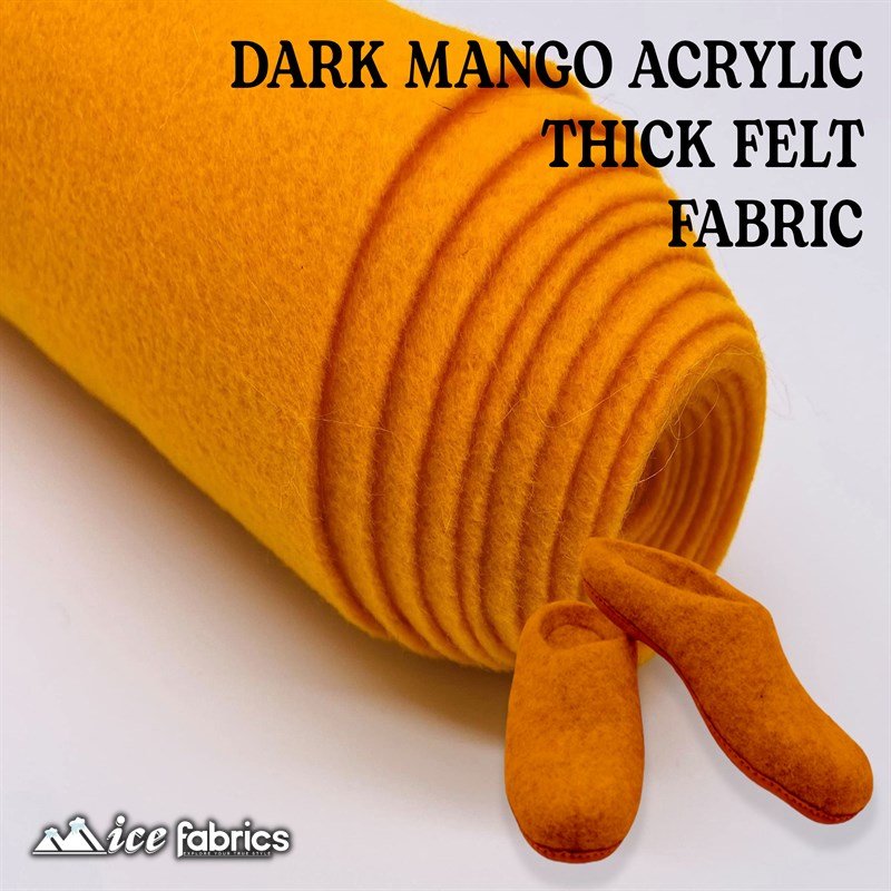 Dark Mango Acrylic Wholesale Felt Fabric 1.6mm ThickICE FABRICSICE FABRICSBy The Roll (72" Wide)Dark Mango Acrylic Wholesale Felt Fabric (20 Yards Bolt ) 1.6mm Thick ICE FABRICS