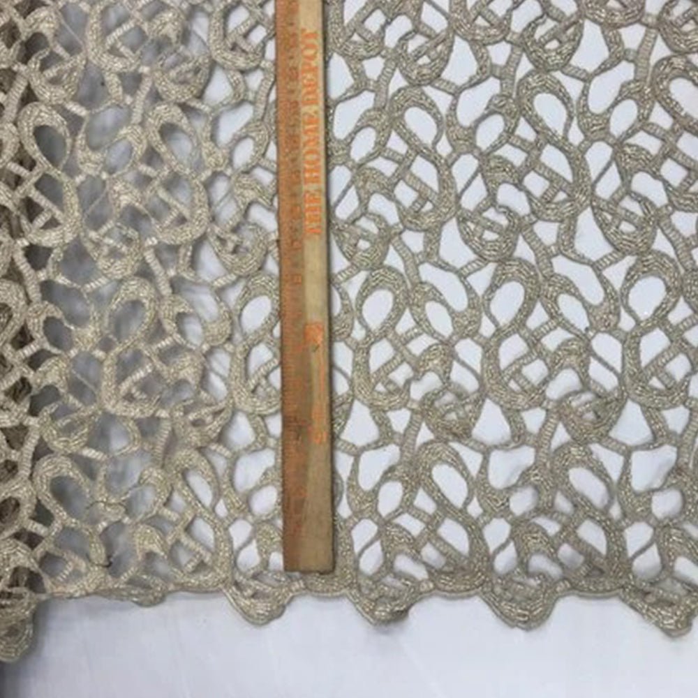 Design Beaded Mesh Lace Fabric Bridal Wedding ClothesICE FABRICSICE FABRICSGoldDesign Beaded Mesh Lace Fabric Bridal Wedding Clothes ICE FABRICS Gold