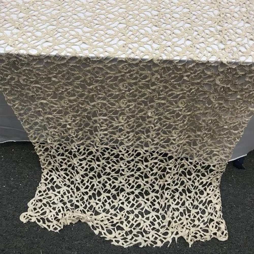 Design Beaded Mesh Lace Fabric Bridal Wedding ClothesICE FABRICSICE FABRICSGoldDesign Beaded Mesh Lace Fabric Bridal Wedding Clothes ICE FABRICS Gold