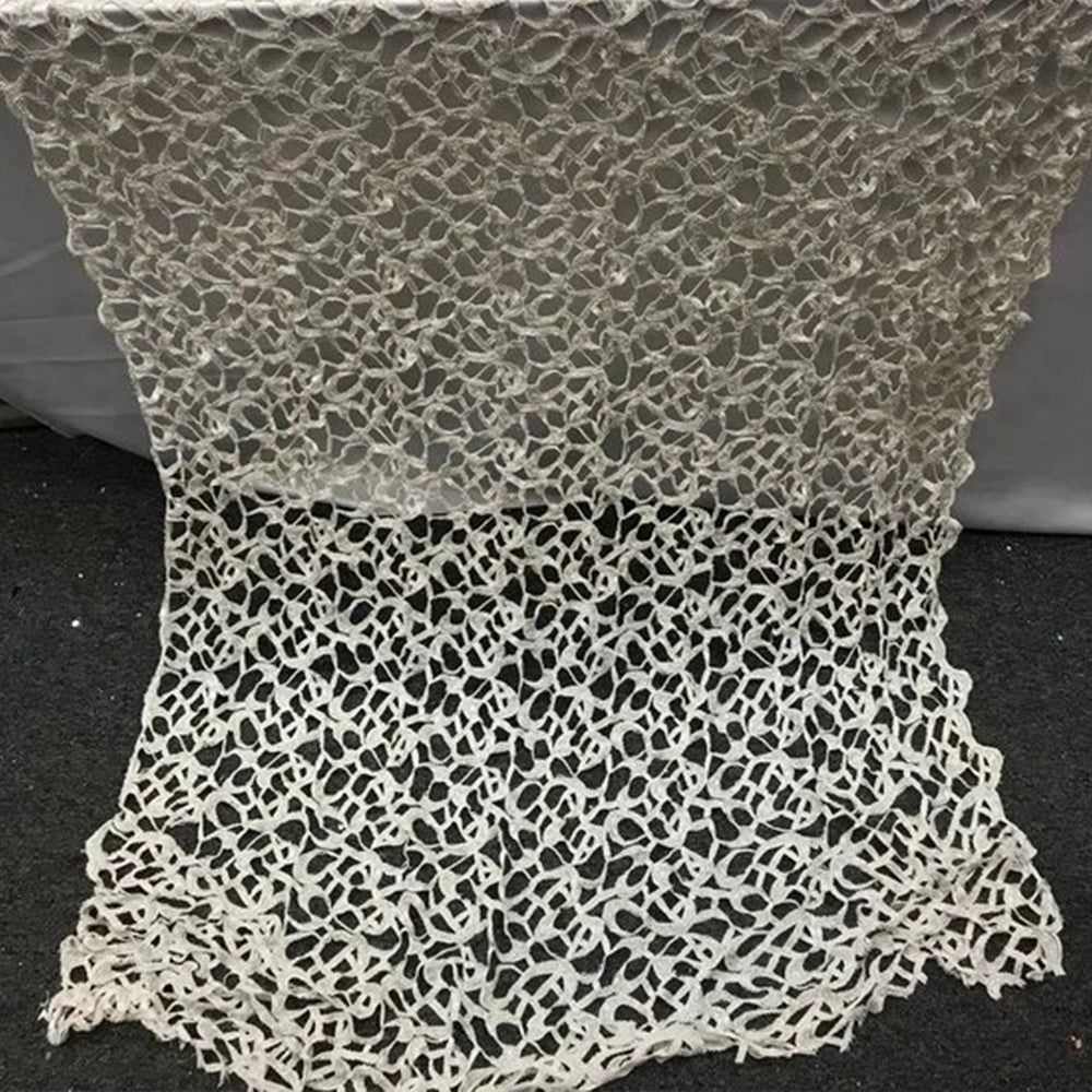 Design Beaded Mesh Lace Fabric Bridal Wedding ClothesICE FABRICSICE FABRICSIvoryDesign Beaded Mesh Lace Fabric Bridal Wedding Clothes ICE FABRICS Ivory