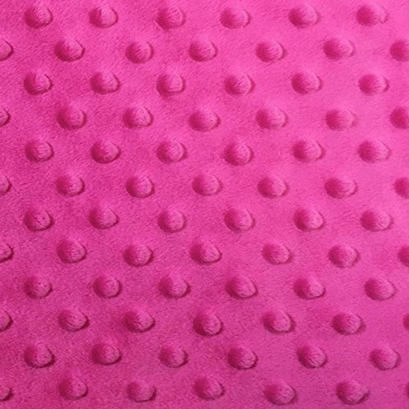 Dimple Dot Minky Fabric Sold By The Yard - 36"/ 58" Hot Pink