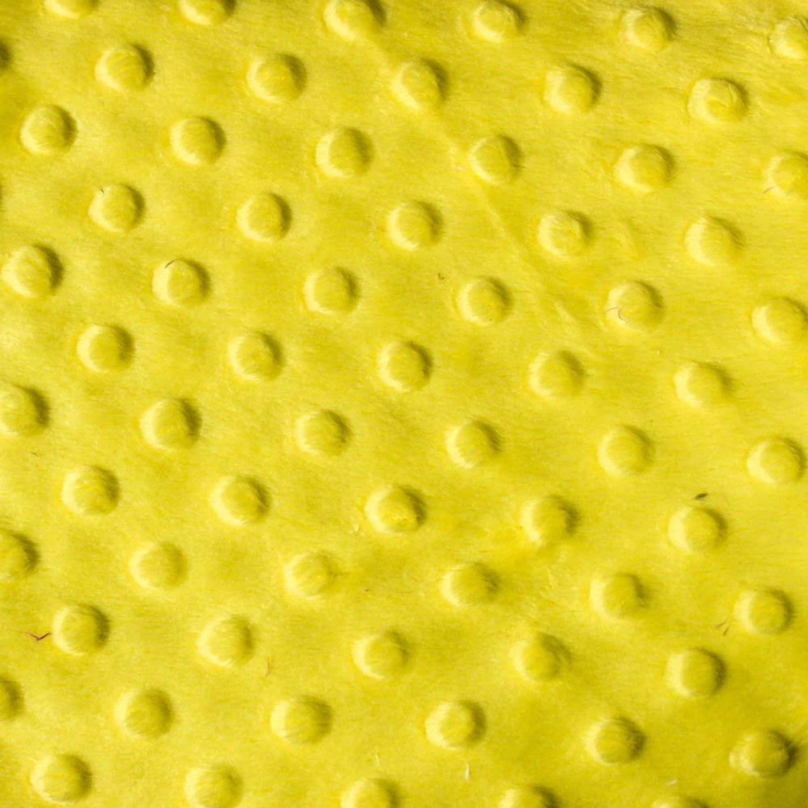Dimple Dot Minky Fabric Sold By The Yard - 36"/ 58" Yellow