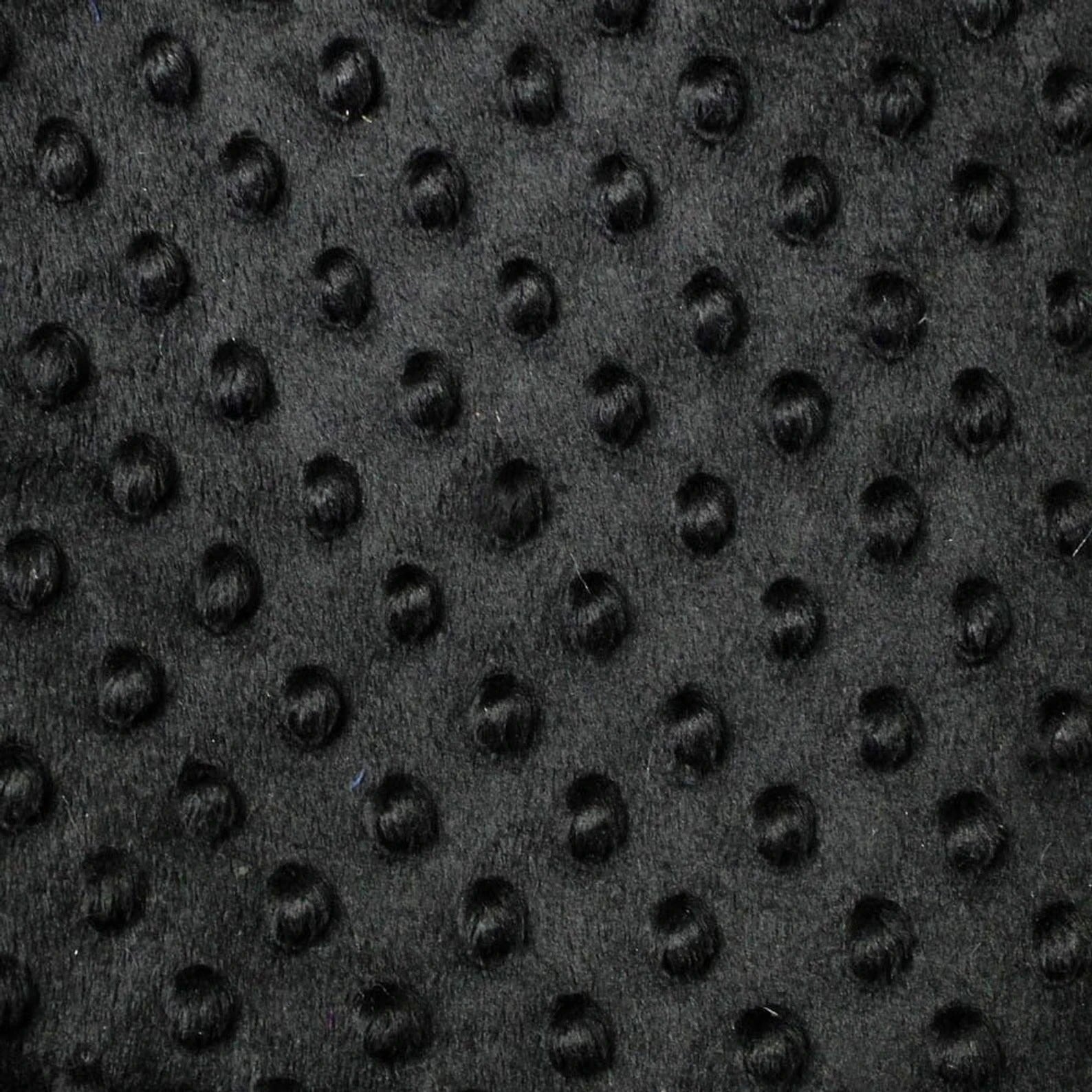 Dimple Dot Minky Fabric Sold By The Yard - 36"/ 58"MinkyICEFABRICICE FABRICSBlackBy The Yard (60 inches Wide)Dimple Dot Minky Fabric Sold By The Yard - 36"/ 58" ICEFABRIC Black