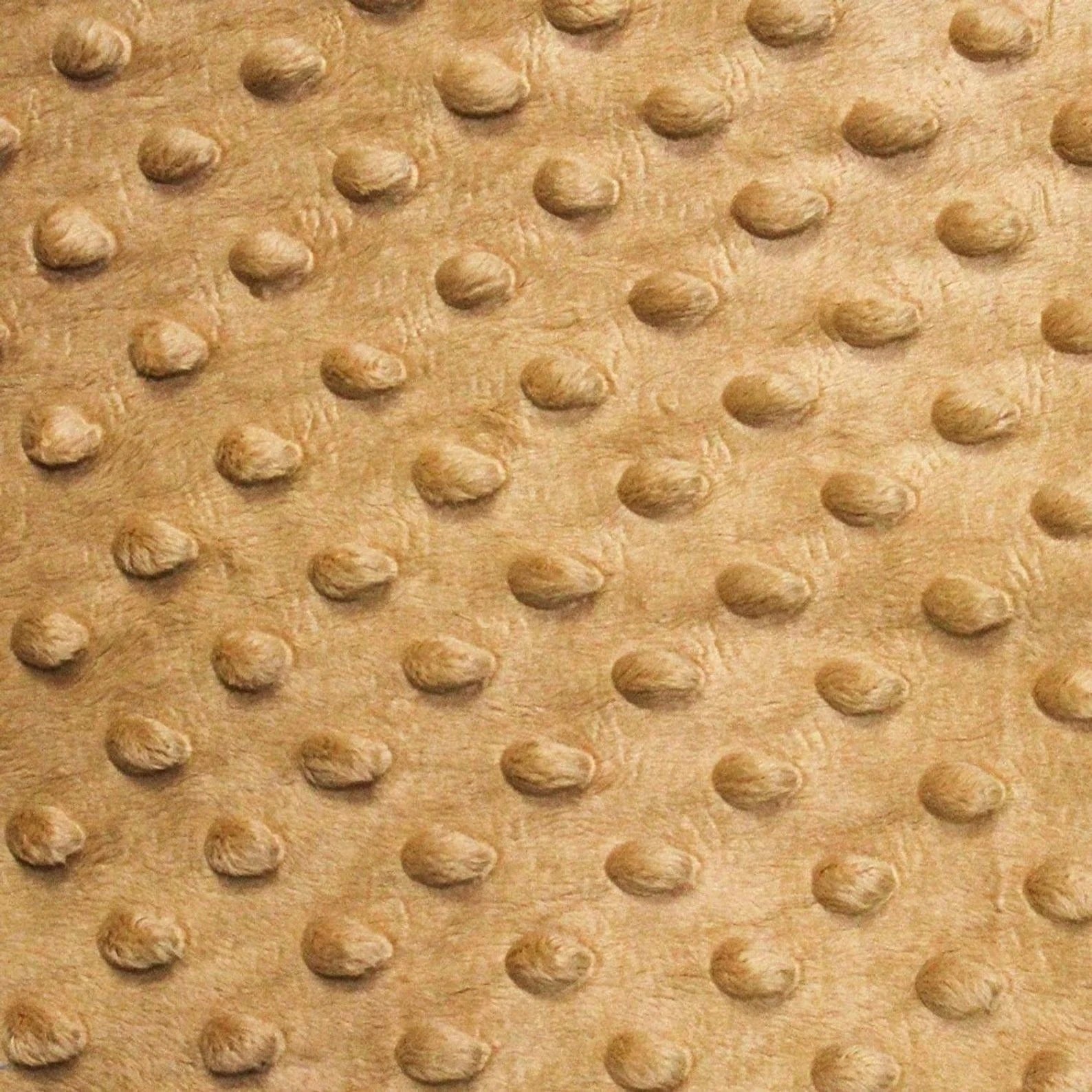 Dimple Dot Minky Fabric Sold By The Yard - 36"/ 58" Tan