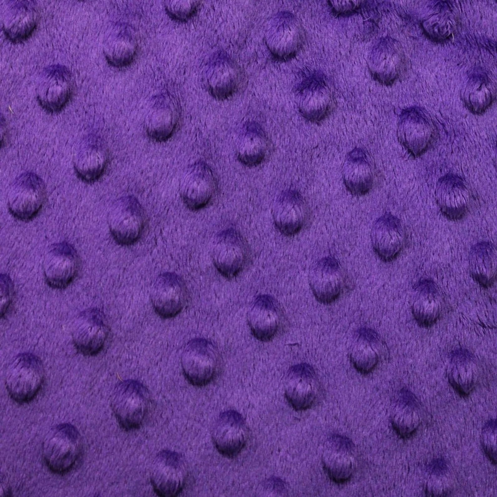 Dimple Dot Minky Fabric Sold By The Yard - 36"/ 58" Purple