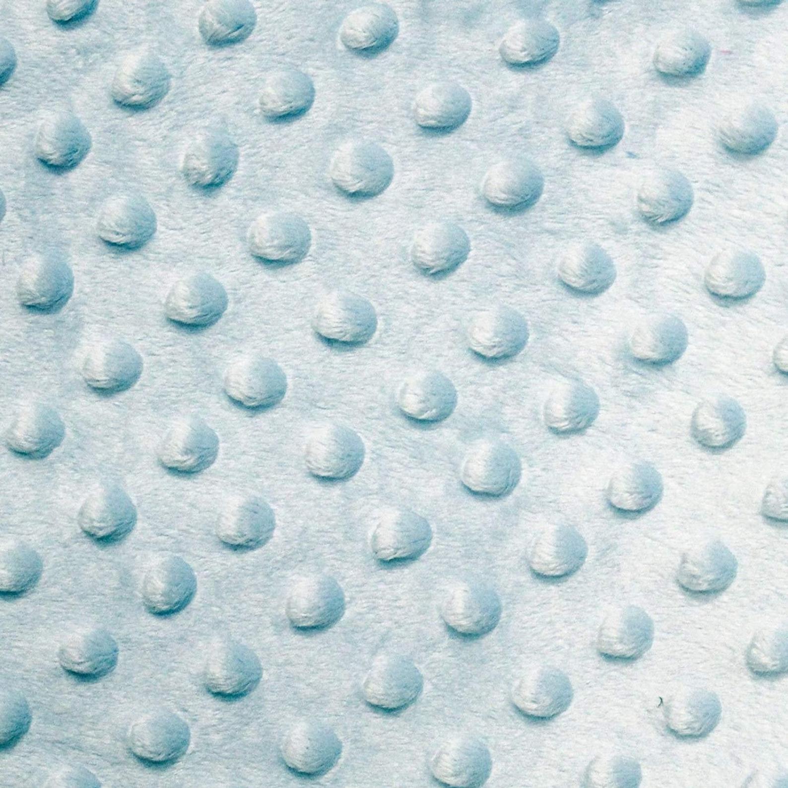Dimple Dot Minky Fabric Sold By The Yard - 36"/ 58" Baby Blue