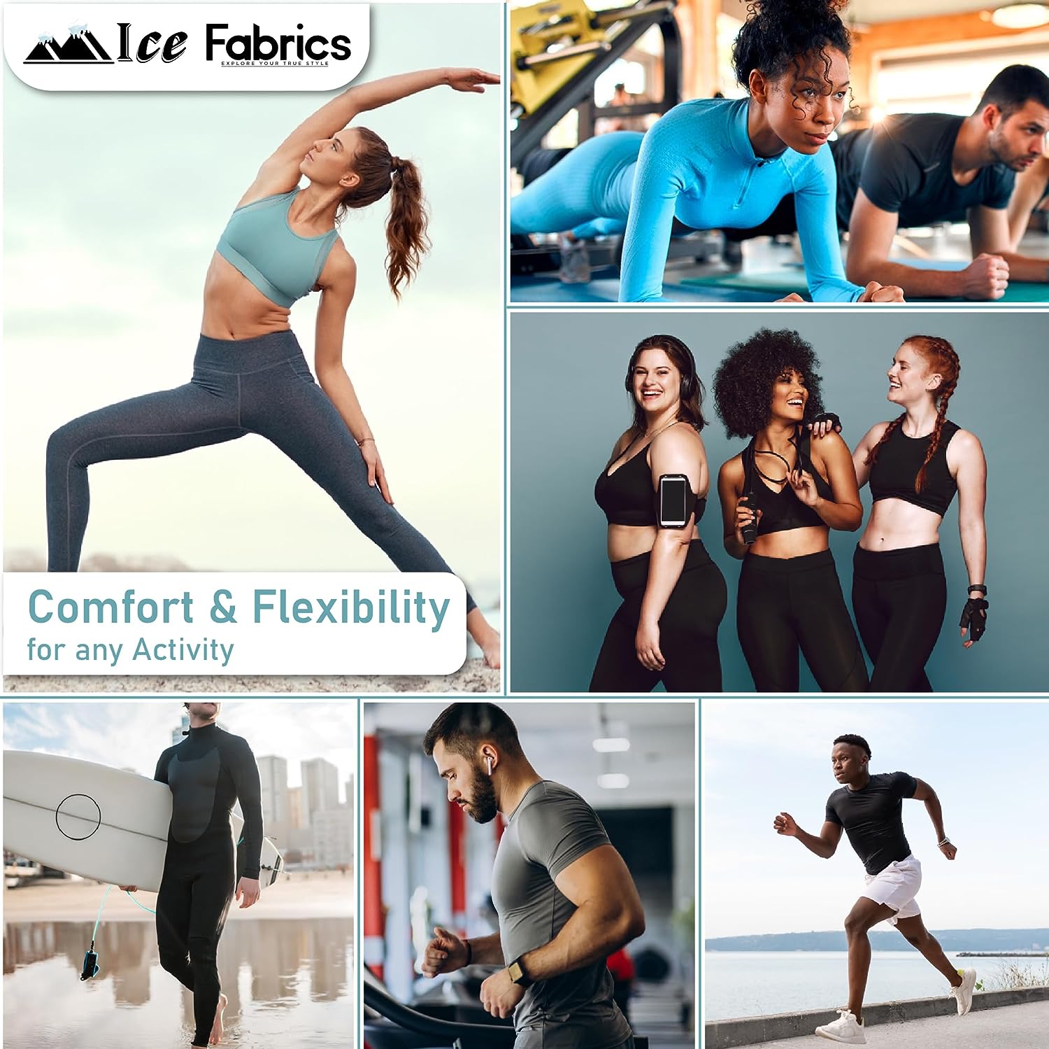 Nylon Spandex Fabric | 80% Nylon, 20% Spandex | Swimwear, Activewear Fabric  | 4-Way Stretch | Sports, Dance, Yoga (Beige, 1 Yard)
