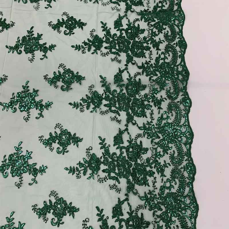 Embroidered Bridal Fabric Mesh Lace Floral Flowers Fabric Sold by the YardICEFABRICICE FABRICSHunter GreenEmbroidered Bridal Fabric Mesh Lace Floral Flowers Fabric Sold by the Yard ICEFABRIC Hunter Green
