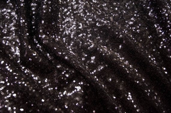 Fabulous Spangle/Glitz Stretch Sequin 54 Inches Fabric-IceFabrics Black Fabulous Spangle/Glitz Stretch Sequin 54 Inches Fabric-IceFabrics Black