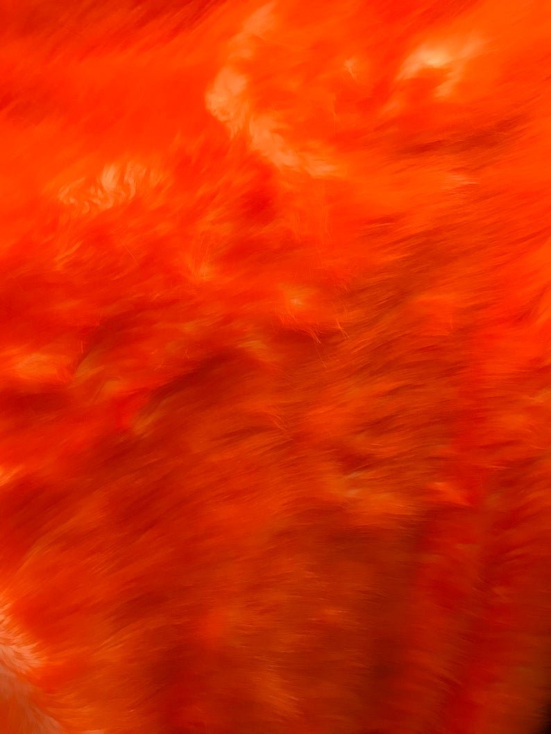 Fake Fur Animal Skin Orange Shaggy Long Pile Faux Fur Fabric 60" WidthICEFABRICICE FABRICSBy The Yard (60 inches Wide)Fake Fur Animal Skin Orange Shaggy Long Pile Faux Fur Fabric 60" Width ICEFABRIC