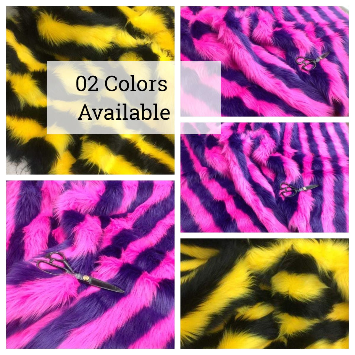 Faux Fur 2 Tone Stripe Long Pile Fabric For Fur Coats, Fur Clothing, Blankets, Bed Spreads, Throw BlanketsICEFABRICICE FABRICSBlack/YellowBy The Yard (60 inches Wide)Faux Fur 2 Tone Stripe Long Pile Fabric For Fur Coats, Fur Clothing, Blankets, Bed Spreads, Throw Blankets ICEFABRIC