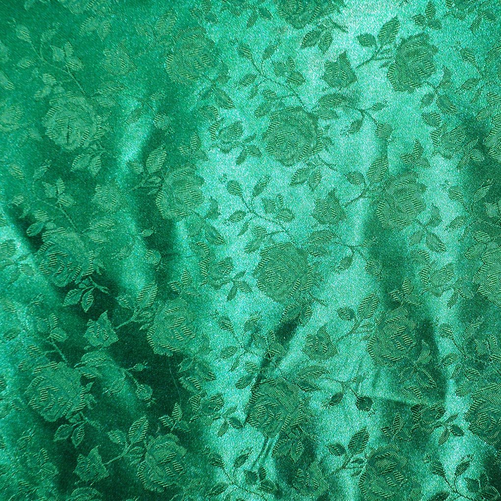 Floral Brocade Jacquard Satin Fabric / Floral Fabric