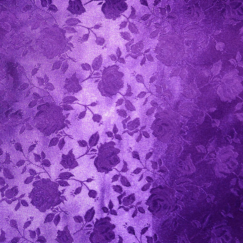 Floral Brocade Jacquard Satin Fabric / Floral FabricSatin FabricICE FABRICSICE FABRICSPurpleBy The YardFloral Brocade Jacquard Satin Fabric / Floral Fabric ICE FABRICS Purple