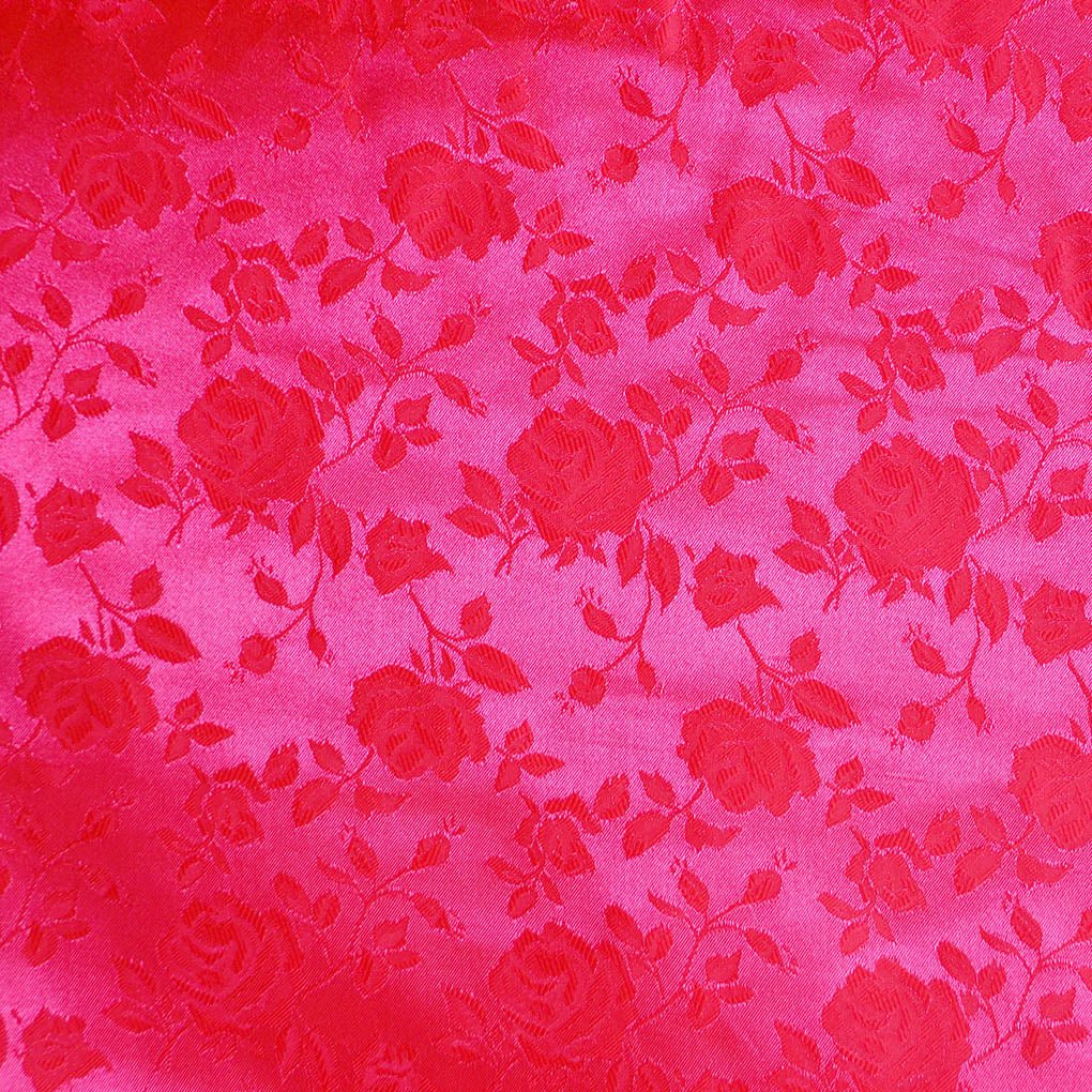 Floral Brocade Jacquard Satin Fabric / Floral FabricSatin FabricICE FABRICSICE FABRICSNeon PinkBy The YardFloral Brocade Jacquard Satin Fabric / Floral Fabric ICE FABRICS Neon Pink