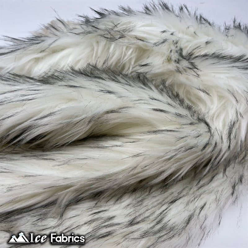Fox Canadian Gray and White Faux Fur Fabric / Fur MaterialICE FABRICSICE FABRICSBy The Yard (58" Wide)Fox Canadian Gray and White Faux Fur Fabric / Fur Material ICE FABRICS