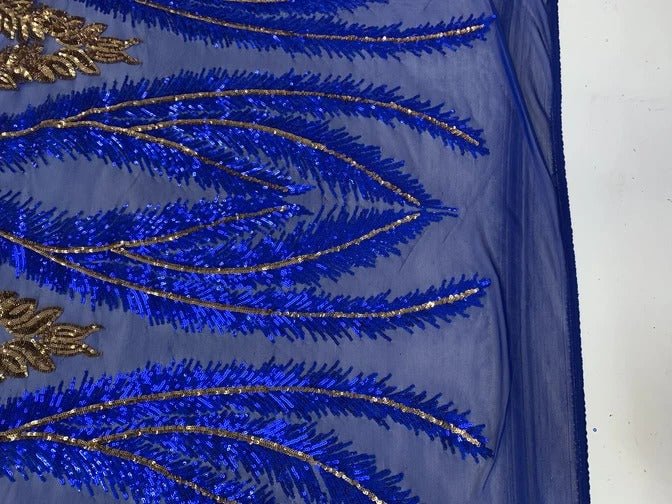 French Luxury 4 Way Stretch Sequins Spandex Power Mesh Lace FabricICEFABRICICE FABRICSRoyal BlueFrench Luxury 4 Way Stretch Sequins Spandex Power Mesh Lace Fabric ICEFABRIC Royal Blue