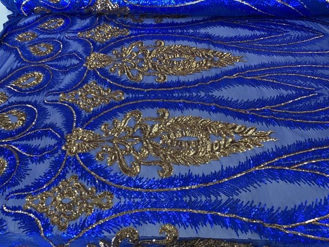 French Luxury 4 Way Stretch Sequins Spandex Power Mesh Lace FabricICEFABRICICE FABRICSNavy BlueFrench Luxury 4 Way Stretch Sequins Spandex Power Mesh Lace Fabric ICEFABRIC Royal Blue