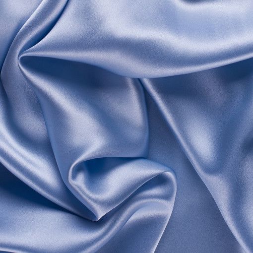 French Quality 5% Stretch Satin Fabric Spandex Fabric BTY ICEFABRIC Sky Blue