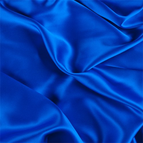 French Quality 5% Stretch Satin Fabric Spandex Fabric BTY ICEFABRIC Royal Blue