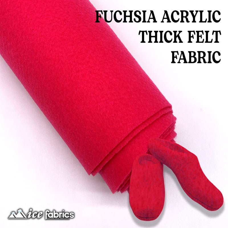 Fuchsia Acrylic Felt Fabric / 1.6mm Thick _ 72” WideICE FABRICSICE FABRICSBy The YardFuchsia Acrylic Felt Fabric / 1.6mm Thick _ 72” Wide ICE FABRICS