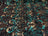 Hunter Green and Gold Iridescent on Black Mesh