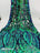 Geometric Green 4 Way Stretch Sequins Fabric _ Green Mesh Fabric