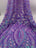 Geometric Lavender 4 Way Stretch Sequins Fabric _ Lavender Mesh Fabric