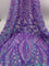 Geometric Lavender 4 Way Stretch Sequins Fabric _ Lavender Mesh Fabric