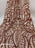 Geometric Rose Gold 4 Way Stretch Sequins Fabric _ Rose Gold Mesh Fabric