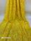 Geometric Yellow 4 Way Stretch Sequins Fabric _ Yellow Mesh Fabric