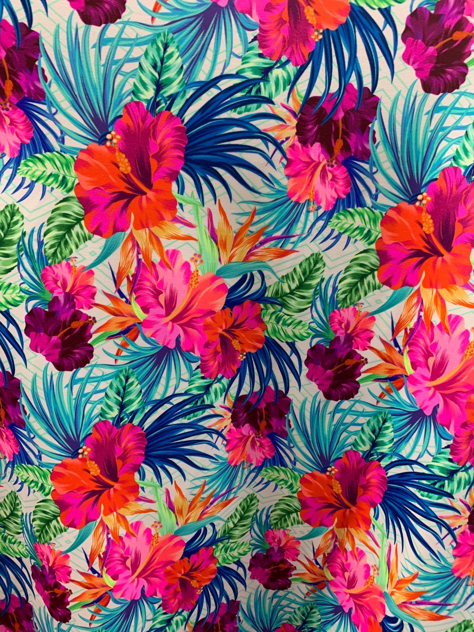 Hawaii Print Floral Nylon Spandex Swimsuit Fabric By The YardSpandex FabricICEFABRICICE FABRICSHawaii Print Floral Nylon Spandex Swimsuit Fabric By The Yard ICEFABRIC