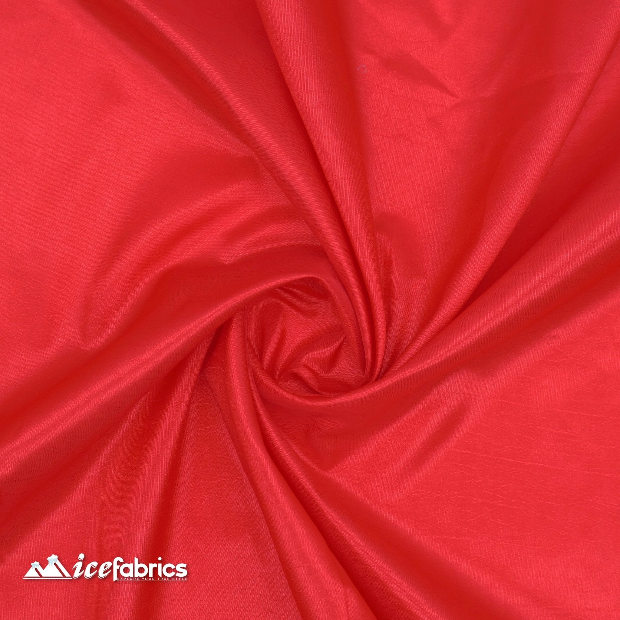 High Quality Solid Taffeta Fabric_ 60" Width_ By The YardTaffeta FabricICEFABRICICE FABRICSRedHigh Quality Solid Taffeta Fabric_ 60" Width_ By The Yard ICEFABRIC Red