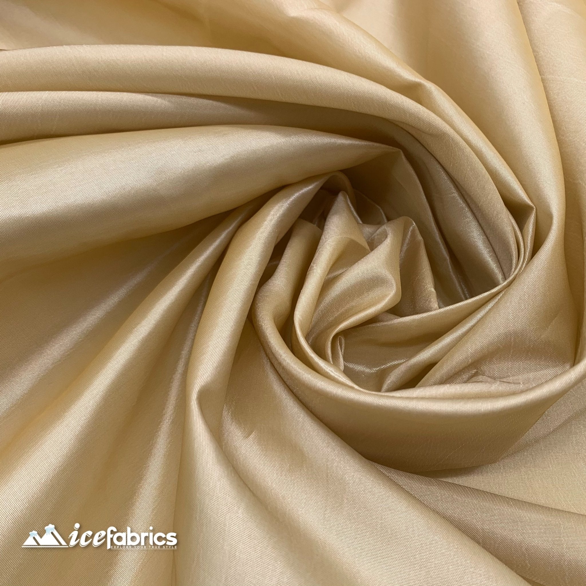 High Quality Solid Taffeta Fabric_ 60" Width_ By The YardTaffeta FabricICEFABRICICE FABRICSWhiteHigh Quality Solid Taffeta Fabric_ 60" Width_ By The YardTaffeta FabricICEFABRICICE FABRICSChampagneHigh Quality Solid Taffeta Fabric_ 60" Width_ By The Yard ICEFABRIC Champagne