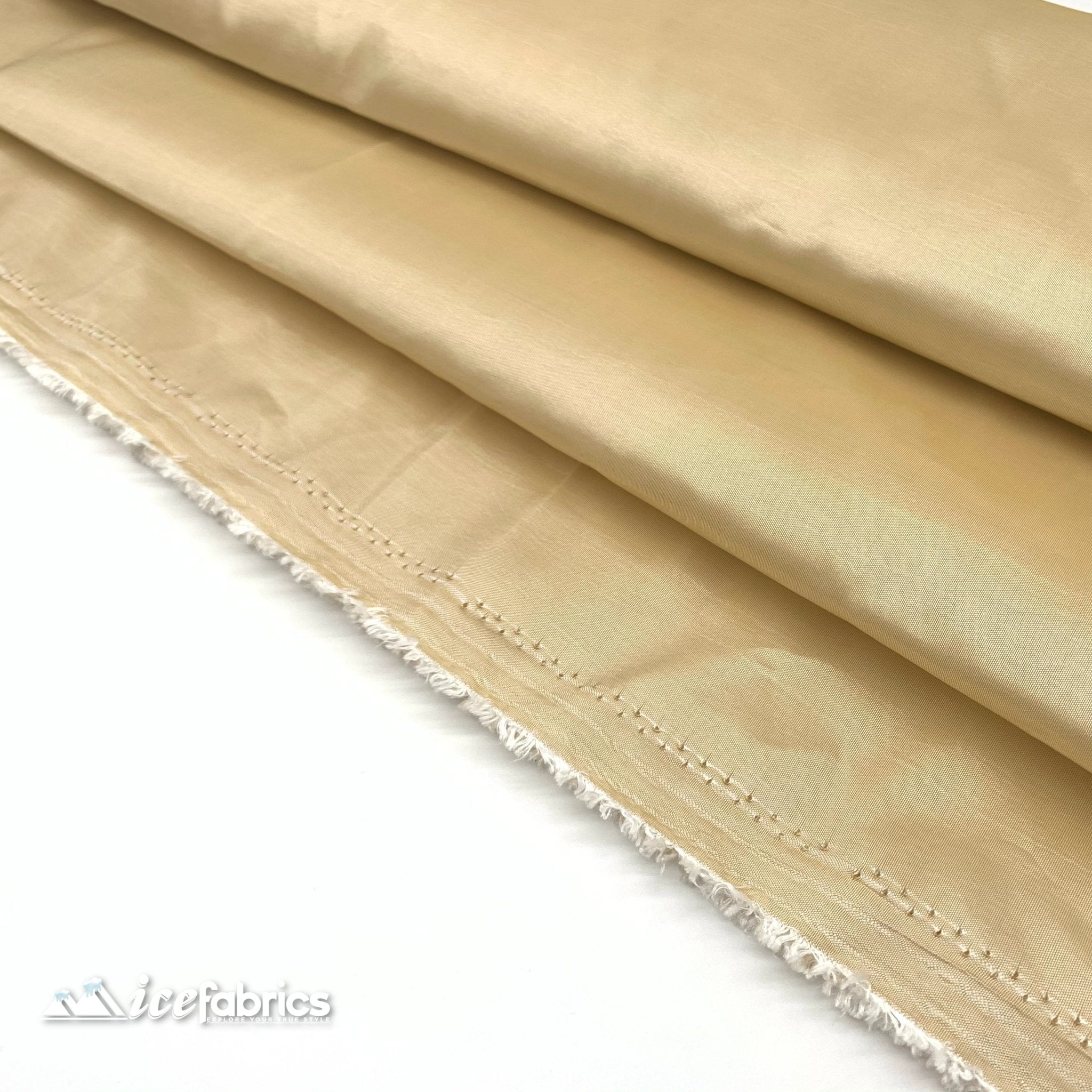 High Quality Solid Taffeta Fabric_ 60" Width_ By The YardTaffeta FabricICEFABRICICE FABRICSChampagneHigh Quality Solid Taffeta Fabric_ 60" Width_ By The YardTaffeta FabricICEFABRICICE FABRICSChampagneHigh Quality Solid Taffeta Fabric_ 60" Width_ By The Yard ICEFABRIC Champagne