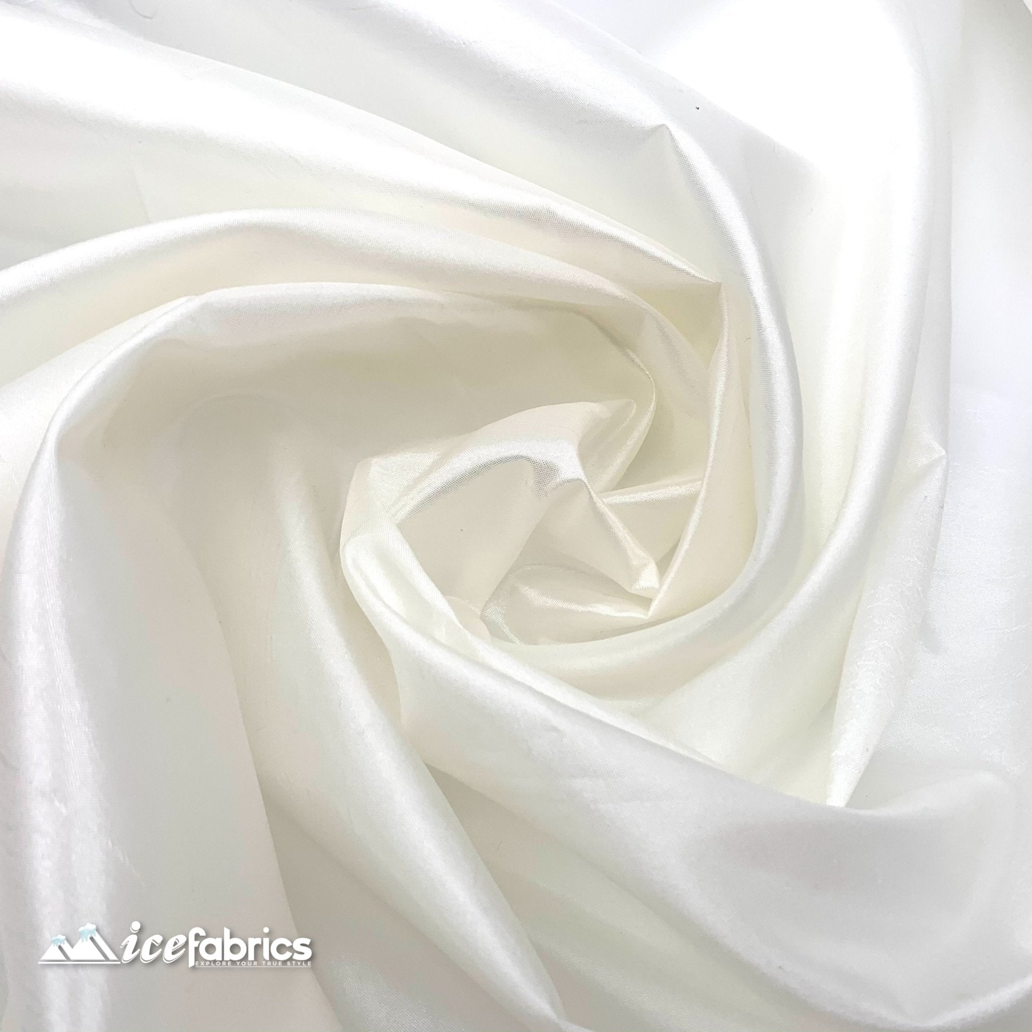 High Quality Solid Taffeta Fabric_ 60" Width_ By The YardTaffeta FabricICEFABRICICE FABRICSIvoryHigh Quality Solid Taffeta Fabric_ 60" Width_ By The YardTaffeta FabricICEFABRICICE FABRICSIvoryHigh Quality Solid Taffeta Fabric_ 60" Width_ By The Yard ICEFABRIC Ivory