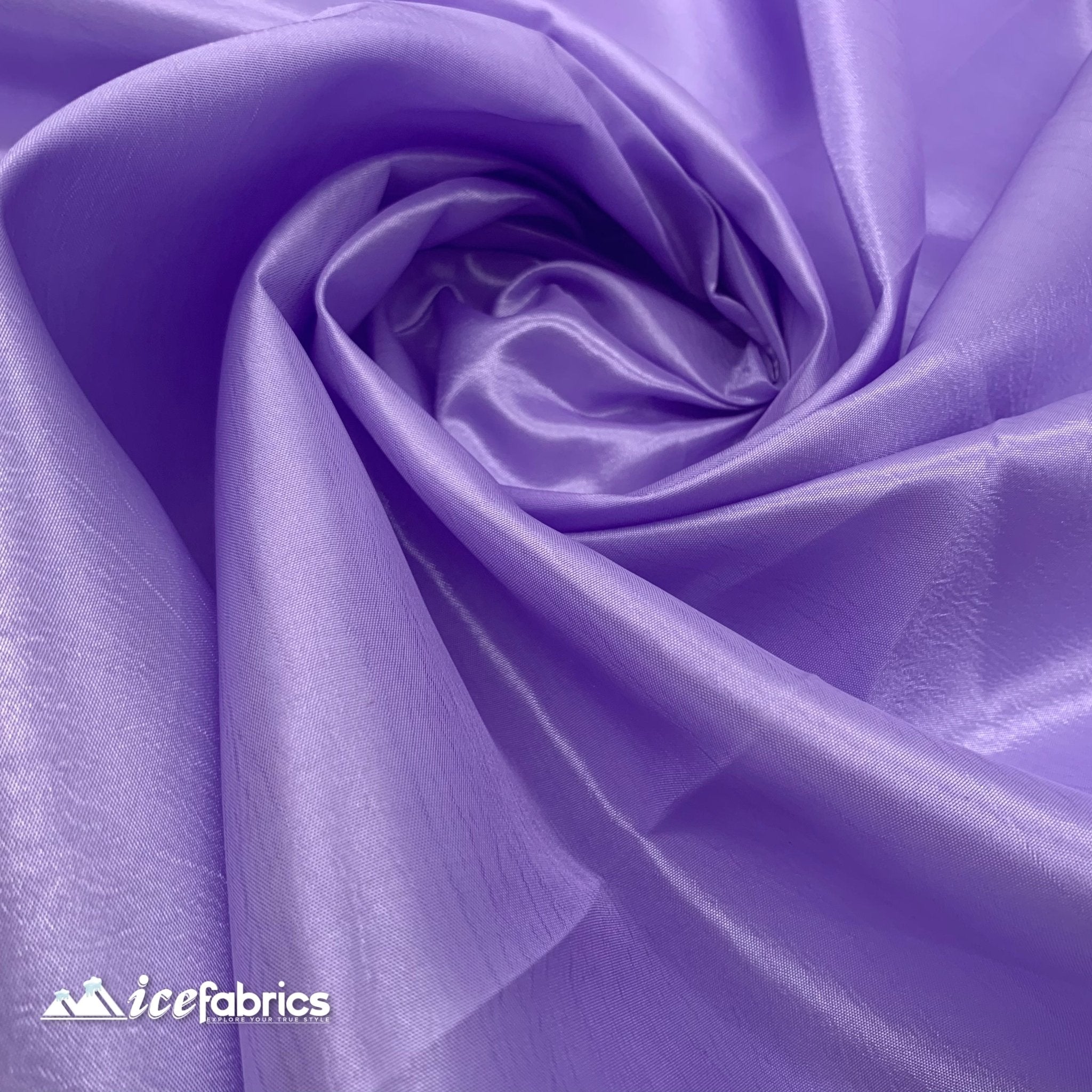 High Quality Solid Taffeta Fabric_ 60" Width_ By The YardTaffeta FabricICEFABRICICE FABRICSIvoryHigh Quality Solid Taffeta Fabric_ 60" Width_ By The YardTaffeta FabricICEFABRICICE FABRICSLavenderHigh Quality Solid Taffeta Fabric_ 60" Width_ By The Yard ICEFABRIC Lavender