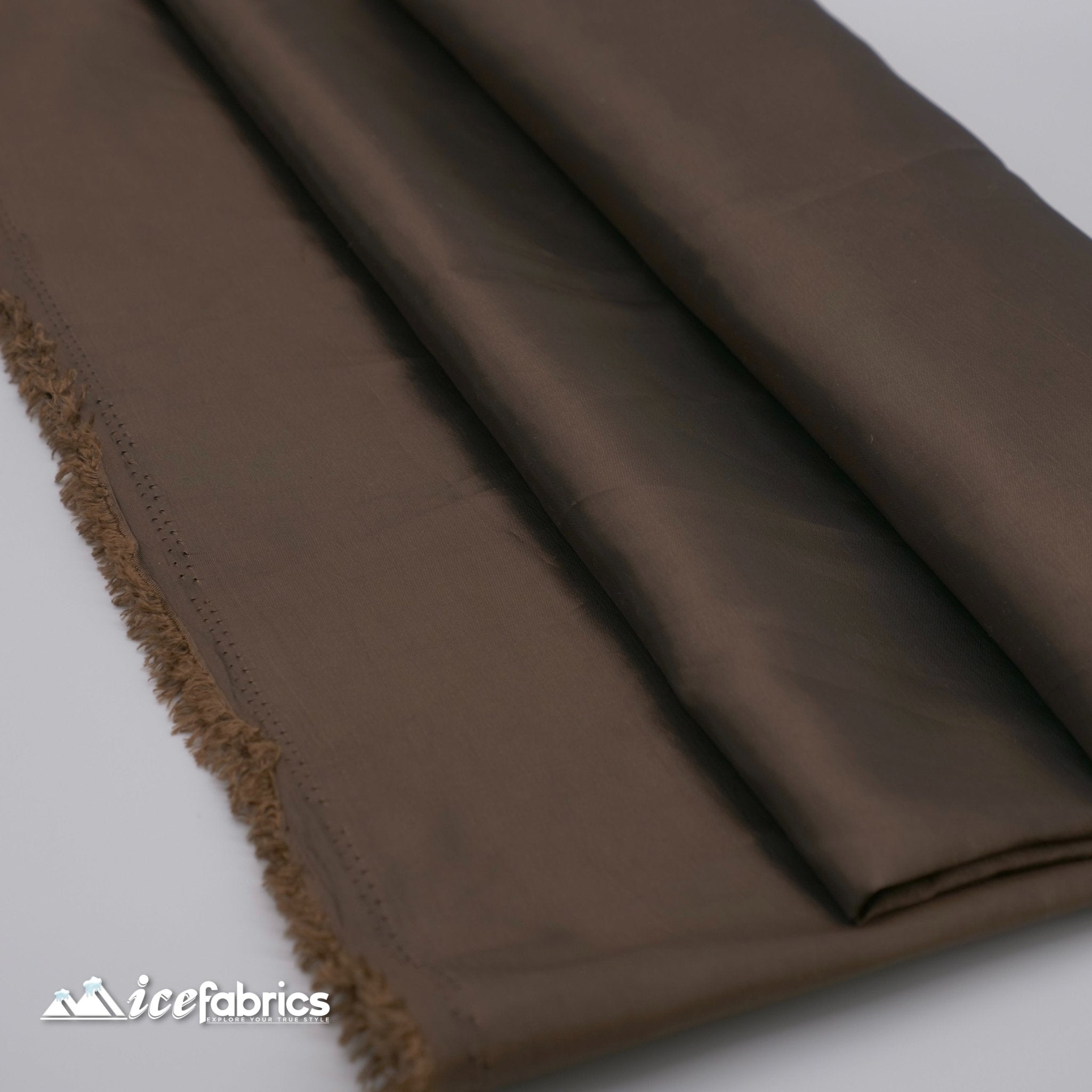 High Quality Solid Taffeta Fabric_ 60" Width_ By The YardTaffeta FabricICEFABRICICE FABRICSBrownHigh Quality Solid Taffeta Fabric_ 60" Width_ By The YardTaffeta FabricICEFABRICICE FABRICSBrownHigh Quality Solid Taffeta Fabric_ 60" Width_ By The Yard ICEFABRIC Brown