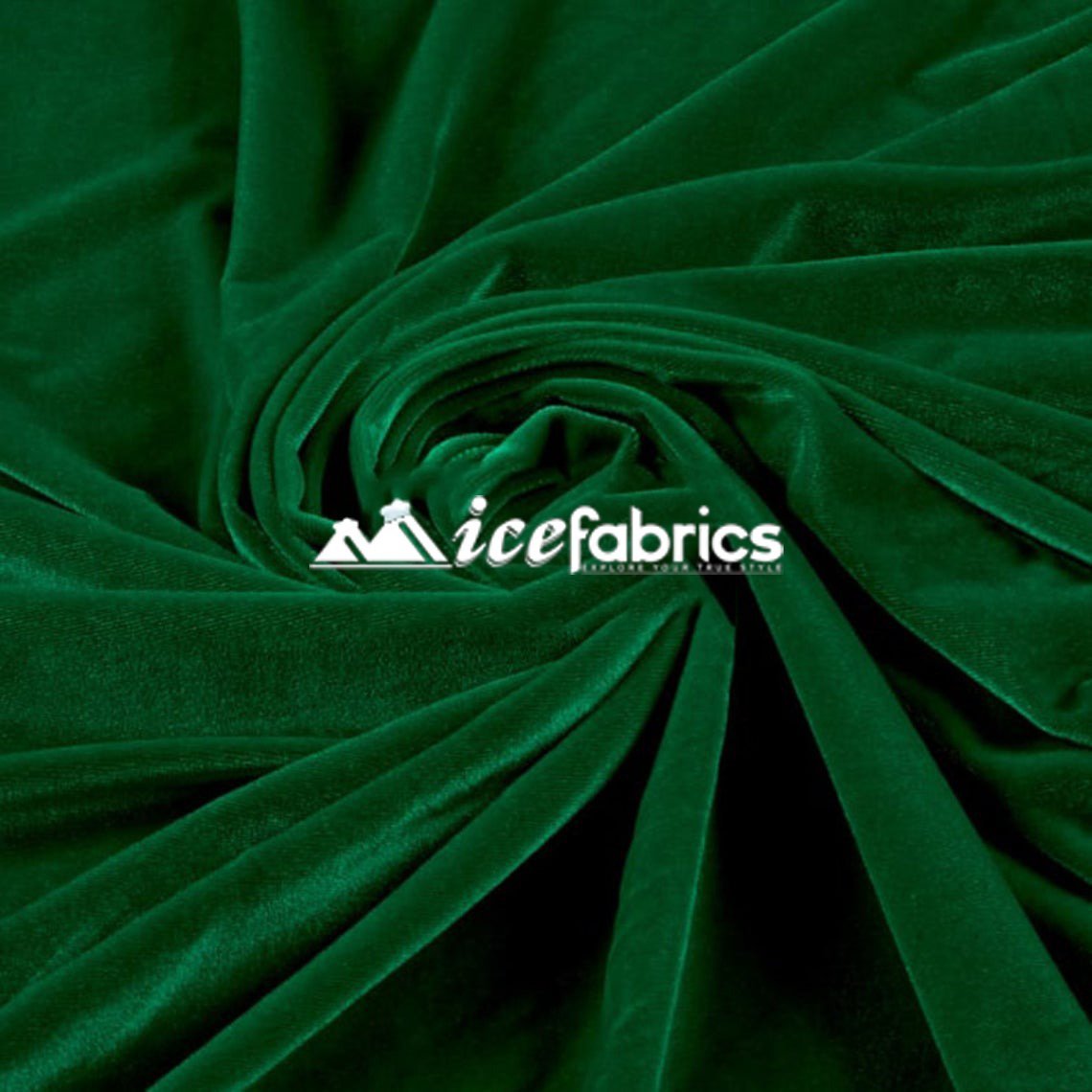 Hight Quality Stretch Velvet Fabric By The Roll (20 yards) Wholesale FabricVelvet FabricICE FABRICSICE FABRICSFlag GreenBy The Roll (60" Wide)Hight Quality Stretch Velvet Fabric By The Roll (20 yards) Wholesale Fabric ICE FABRICS Flag Green