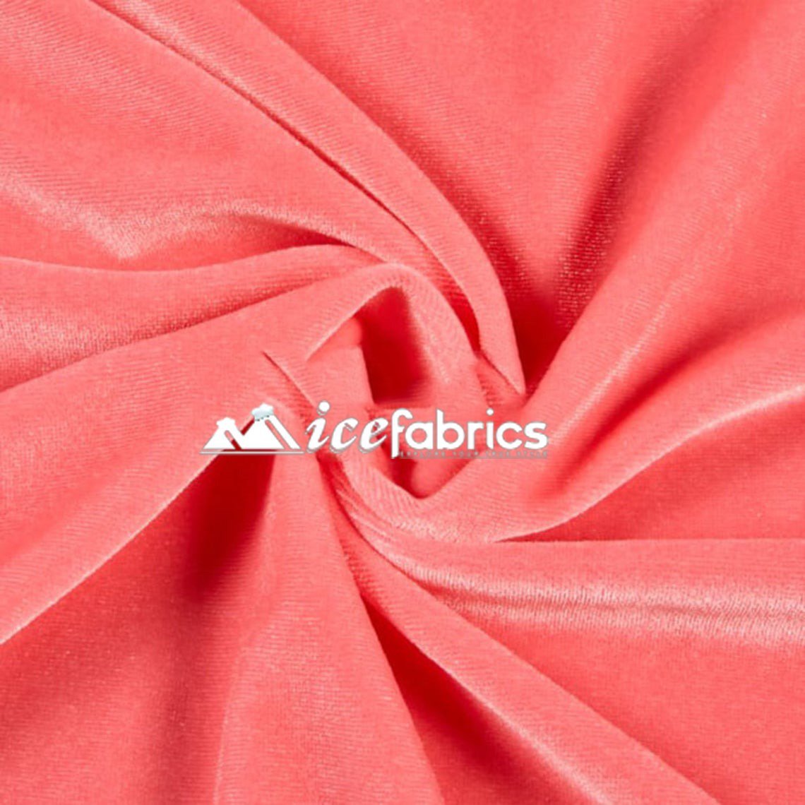 Hight Quality Stretch Velvet Fabric By The Roll (20 yards) Wholesale FabricVelvet FabricICE FABRICSICE FABRICSCoralBy The Roll (60" Wide)Hight Quality Stretch Velvet Fabric By The Roll (20 yards) Wholesale Fabric ICE FABRICS Coral