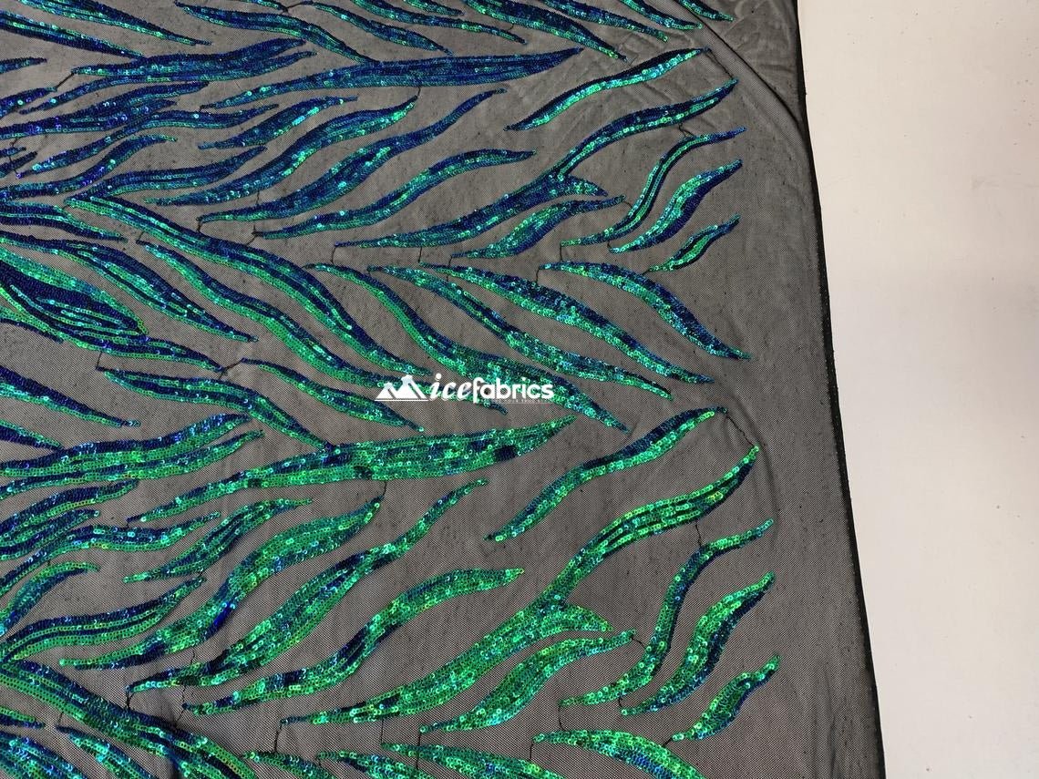 Iridescent Green Embroidery Stretch Sequins Fabric BTYICEFABRICICE FABRICSIridescent Green Embroidery Stretch Sequins Fabric BTY ICEFABRIC